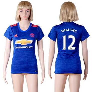 2016-17 Manchester United #12 SMALLING Away Soccer Women's Red AAA+ Shirt