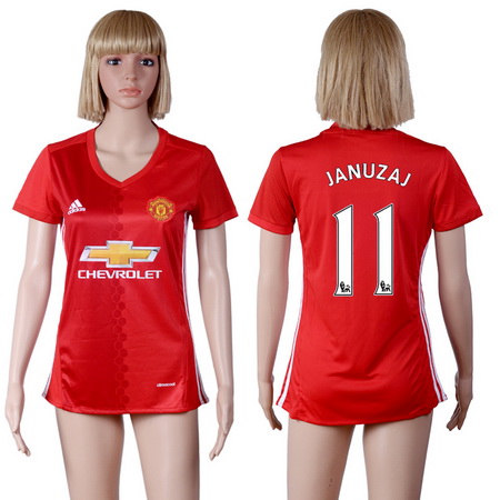 2016-17 Manchester United #11 JANUZAJ Home Soccer Women's Red AAA+ Shirt