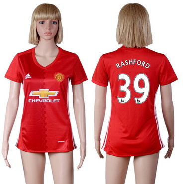 2016-17 Manchester United #39 RASHFORD Home Soccer Women's Red AAA+ Shirt