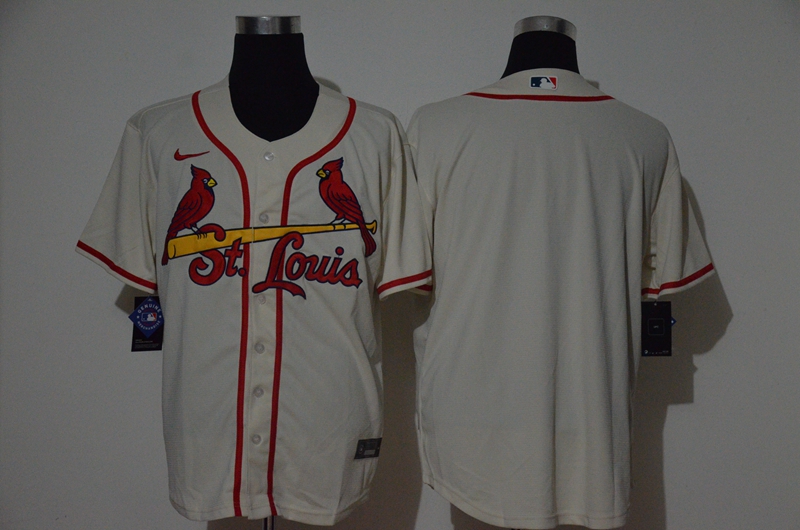 Men's St. Louis Cardinals Blank Cream Stitched MLB Cool ...
