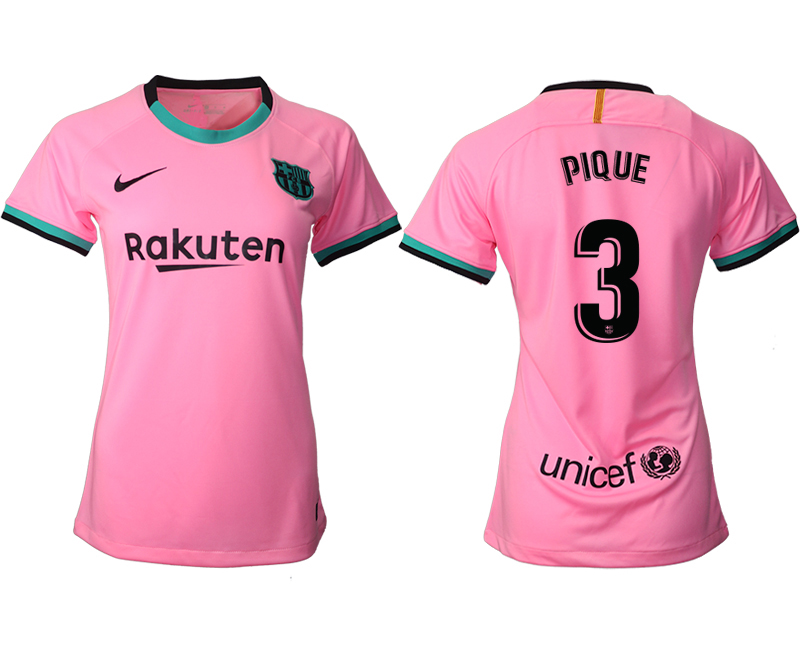 Women's 2020-21 Barcelona  away aaa version 3# PIQUE soccer jerseys